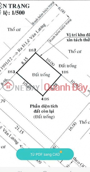 Property Search Vietnam | OneDay | Nhà ở, Niêm yết bán, ĐẤT XÂY DỰNG TỰ DO 8,15 * 10 HẺM 6M BÁN 3 TY 2 Ở NHÀ BÈ