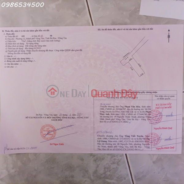 Chính chủ cần bán lô đất 78m2 Phường 12, Vũng Tàu, Bà Rịa Vũng Tàu, giá đầu tư Niêm yết bán