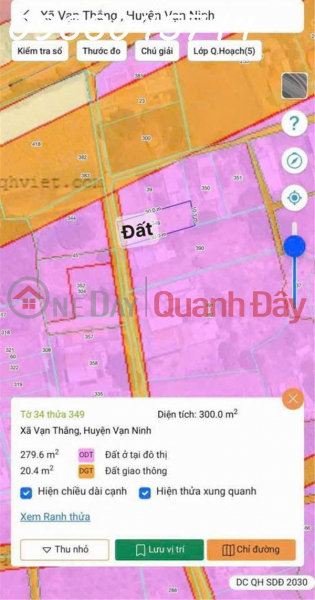 đ 1.3 Billion Land for sale in Van Thang commune, Van Ninh district, Khanh Hoa province, area 300m2, price 1.3 billion VND.