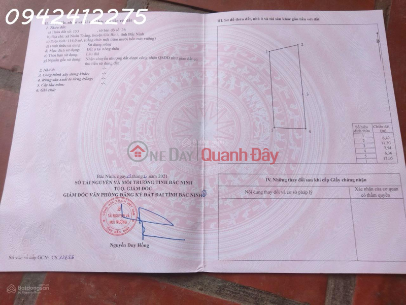 Super beautiful 2-frontage land, National Highway 17 - Gia Binh International Airport Sales Listings