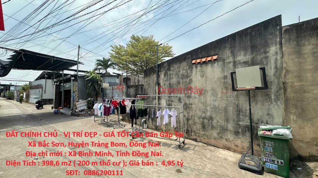 LAND OWNED BY THE SELLER - PRIME LOCATION - GOOD PRICE Urgent Sale in Bac Son Commune, Trang Bom District, Dong Nai Province. Sales Listings