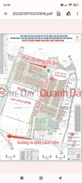 PRIME LOCATION – GOOD PRICE – OWNER SELLING PLOT OF LAND AT PLOT 2713, DONG TIEN WARD, THANH HOA CITY, THANH HOA PROVINCE, Vietnam Sales đ 1.23 Billion