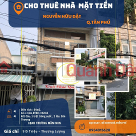 Cho thuê nhà Mặt Tiền Nguyễn Hữu Dật 64m2, 2Lầu, 15 triệu _0
