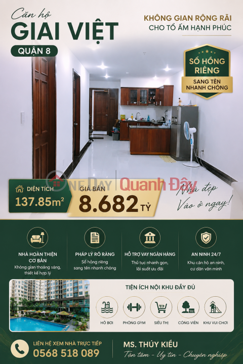 Giai Việt Quận 8 | 137.85m² | Sổ hồng sẵn | Nhà đẹp ở ngay | 8.682 tỷ _0