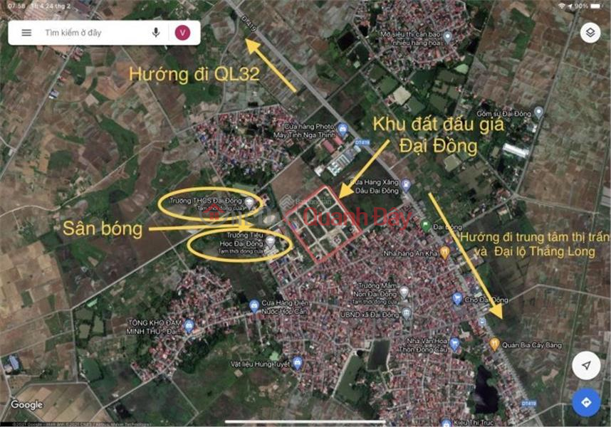 Owner Sells Corner Lot at Auction, New Administrative Area, Dai Dong Commune, Thach That, Hanoi Vietnam Sales | ₫ 3.13 Billion