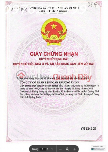 GIA ĐÌNH ĐỊNH CƯ NƯỚC NGOÀI CẮT LỖ 1,8 TỶ - Lô góc đẹp 325m2 Nhật Lệ Riverside Quảng Bình | Việt Nam, Bán đ 8,2 tỷ