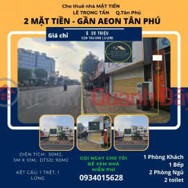 Cho thuê nhà 2 Mặt Tiền Lê Trọng Tấn 50m2, 20 triệu - NGANG 5M _0