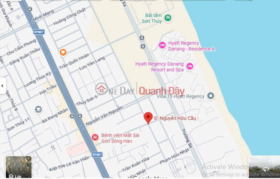 ► Land plot with 7.5m frontage leading directly to Son Thuy Beach, 112m2, 7.x billion VND. Sales Listings