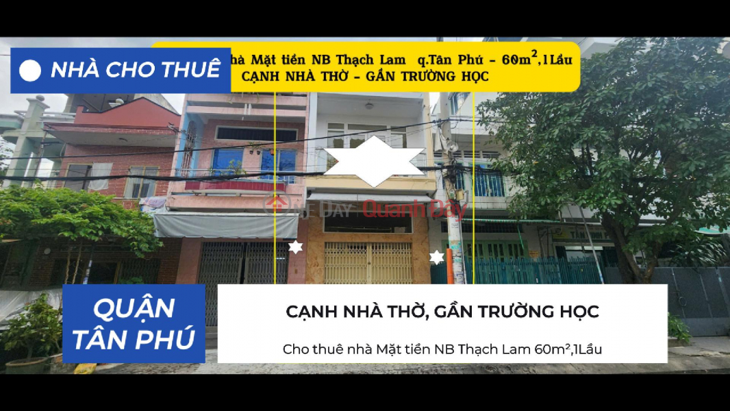 House for rent, NB Thach Lam Street, 60m², 1 Floor - NEXT TO THE CHURCH Rental Listings