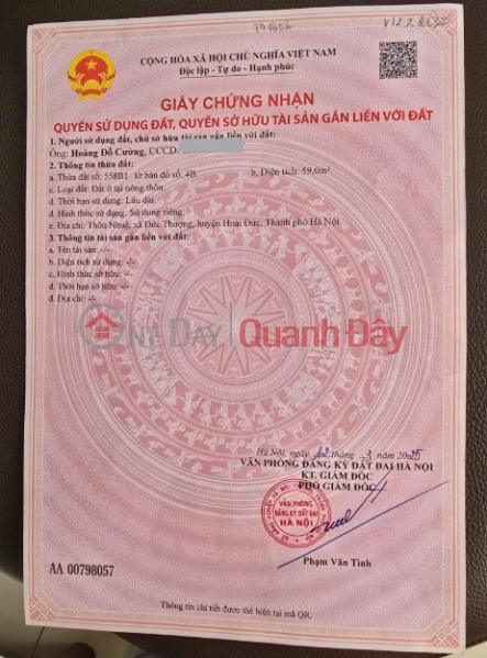 Chính chủ bán nhà trục chính Đức Thượng, Hoài Đức - Nhà đẹp, vị trí đắc địa, tiềm năng tăng giá mạnh, Việt Nam | Bán | đ 8,9 tỷ