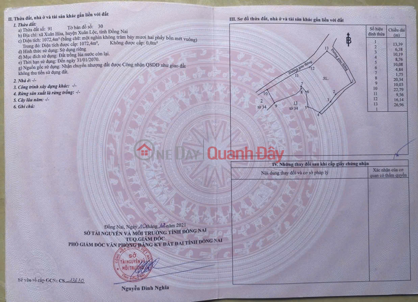 Property Search Vietnam | OneDay | Nhà ở, Niêm yết bán ĐẤT ĐẸP - GIÁ TỐT CHÍNH CHỦ Cần Bán GẤP Lô đất 4ha Tại Xã Xuân Hoà, Xuân Lộc- Đồng Nai