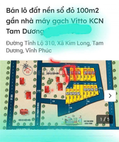 PROFITABLE INVESTMENT - OWNER Needs to Quickly Sell Land Plot in Kim Long Commune, Tam Duong District, Vinh Phuc Province _0
