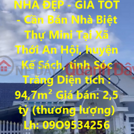 BEAUTIFUL HOUSE - GOOD PRICE - Mini Villa for Sale in Ke Sach District Center - Soc Trang _0