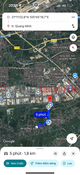 Bán 43m đất tổ 9, Quang Minh, Mê Linh. Gần KCN và trường cao đẳng Y Dược | Việt Nam | Bán, đ 1,9 tỷ