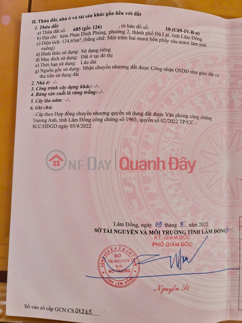 LAND LOT IN GOOD LOCATION - GOOD PRICE, owner needs to quickly sell land lot in Da Lat City, Lam Dong Province _0