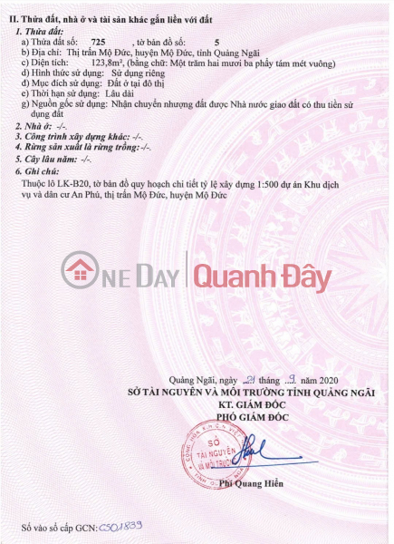 Property Search Vietnam | OneDay | Residential | Sales Listings, PRIME LAND FOR SALE - GREAT PRICE! Land with frontage on Nguyen Nghiem Street, the widest street in Mo Duc town, An Phu residential area.