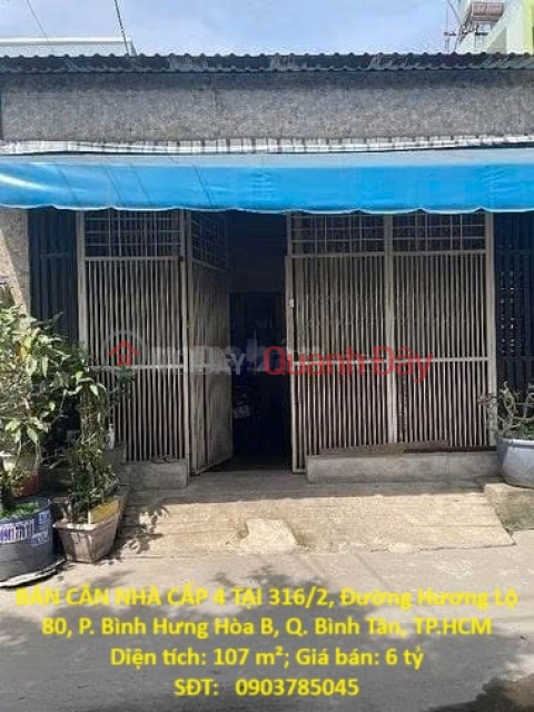 HOT HOT - NEED TO SELL A 4-LEVEL HOUSE AT 316\/2, Huong Lo 80 Street, Binh Hung Hoa B Ward, Binh Tan District, HCMC _0