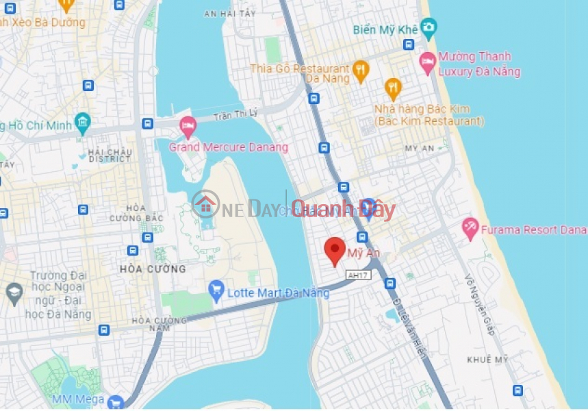 Property Search Vietnam | OneDay | Residential | Sales Listings ► Corner of 2 My An frontages, right at Tuyen Son Bridge, 182m2, slightly 8 billion