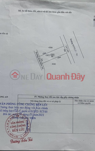 Property Search Vietnam | OneDay | Residential, Sales Listings | OWNER FOR URGENT SALE OF 7m FRONT OF LAND LOT, Vinh Loc Industrial Park 2, Enter In Ben Luc District, Long An Province