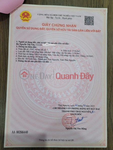 My family has 2 plots of land (only need to sell 1),contact 0385968651 - Customers like whichever plot they sell. | Vietnam | Sales, đ 2.5 Billion
