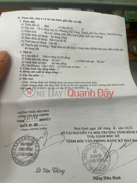 2-STOREY HOUSE IN THE CORNER OF THE ALLEY – CENTER OF BACH DANG, QUY NHON – GIA LAI, Vietnam | Sales | đ 2.65 Billion