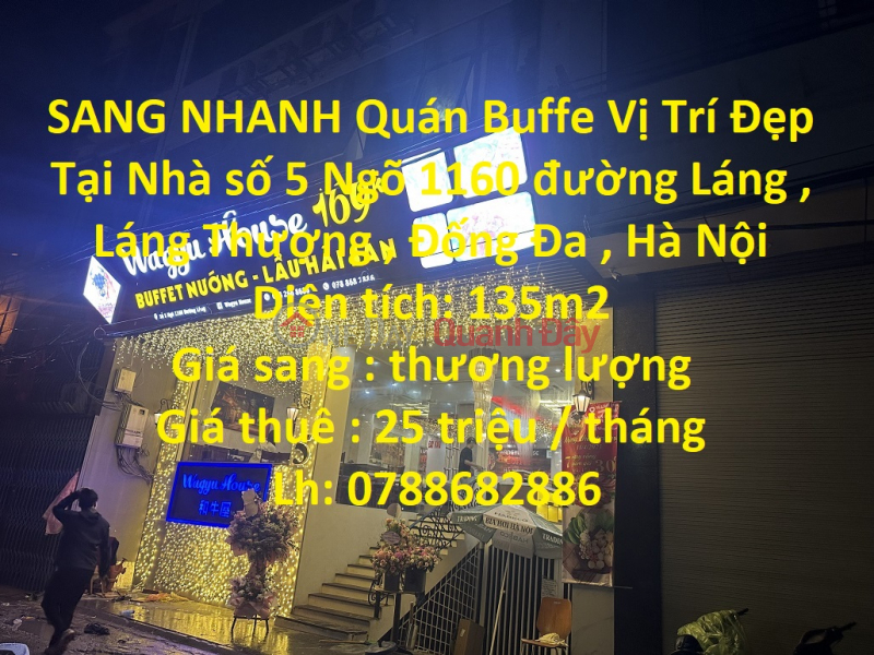 BUY FAST Buffe Restaurant Nice Location In Dong Da District - Special Price Sales Listings