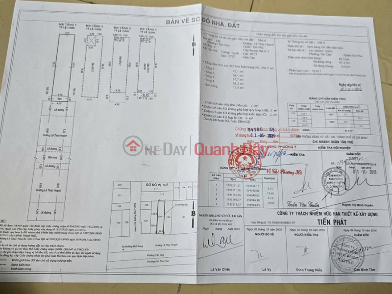 Property Search Vietnam | OneDay | Nhà ở Niêm yết bán NHÀ ĐẸP – GIÁ TỐT –CHÍNH CHỦ CẦN BÁN CĂN NHÀ tại 146 Lê Thúc Hoạch, P.Tân Sơn Nhì, Q.Tân Phú, TP.HCM