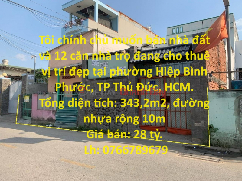 I am the owner and want to sell real estate and 12 rental houses in beautiful locations in Thu Duc City, Ho Chi Minh City. Sales Listings