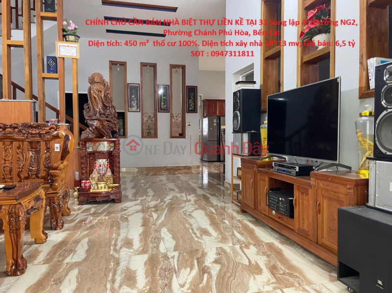 OWNER NEEDS TO SELL A SEMI-DETACHED VILLA AT 31 Song Lap A, NG2 Street, Chanh Phu Hoa Ward, Ben Cat Sales Listings