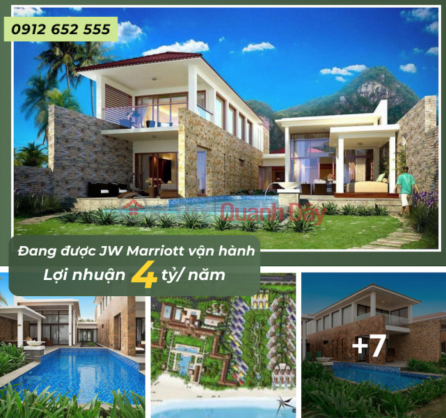 Selling JW Marriot Da Nang beach villa with 1068m2 swimming pool and sea view, fully furnished - profit 3.5 billion\\/year Sales Listings