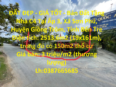 BEAUTIFUL LAND - GOOD PRICE - Selling Land for C4 House in Giong Trom, Ben Tre _0