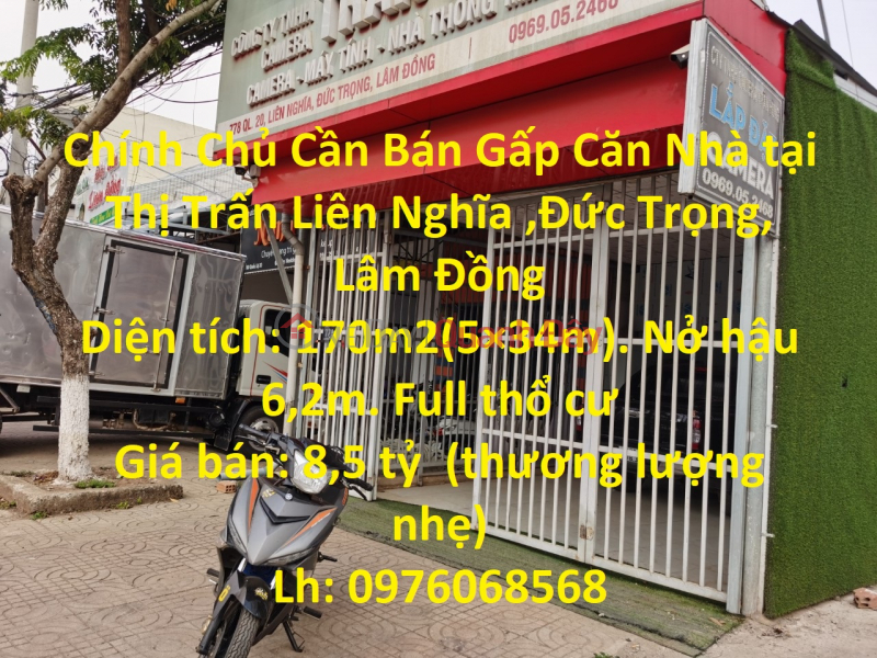 The owner urgently needs to sell the house in Lien Nghia Town, Duc Trong, Lam Dong Sales Listings