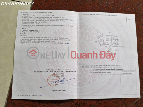 Chính chủ cần bán lô đất siêu đẹp Di Trạch, Huyện Hoài Đức, Hà Nội, DT 66,5m2, giá đầu tư _0