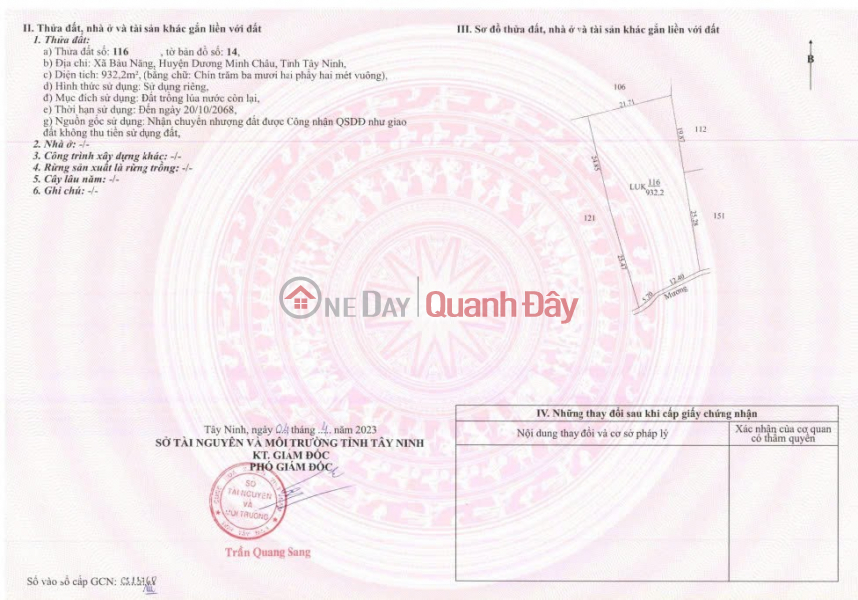 ĐẤT ĐẸP- GIÁ TỐT - TÂY NINH – CƠ HỘI Đầu Tư Hiếm Có Niêm yết bán