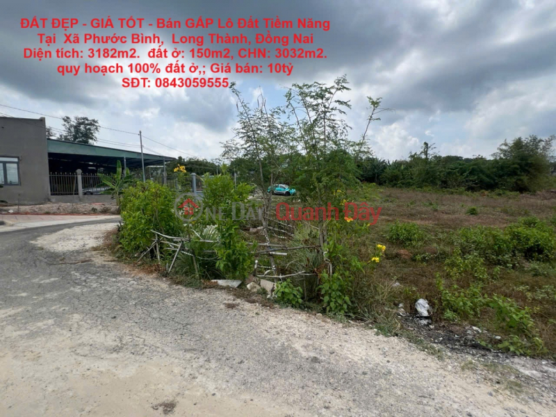 ĐẤT ĐẸP - GIÁ TỐT - Bán GẤP Lô Đất Tiềm Năng Tại Xã Phước Bình, Long Thành, Đồng Nai Niêm yết bán
