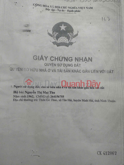 CHÍNH CHỦ BÁN GẤP LÔ ĐẤT Tại Xã Tân Hải, Huyện Ninh Hải, Tỉnh Ninh Thuận _0