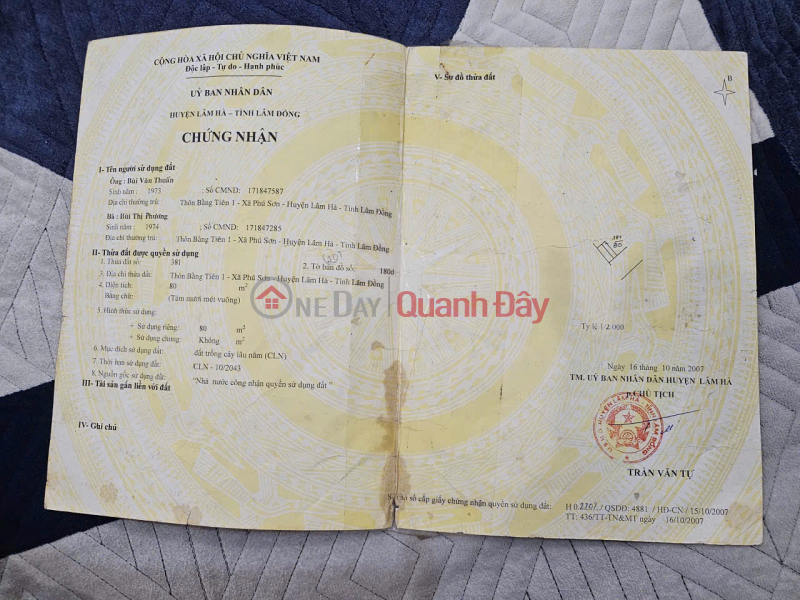 Bán đất đầu tư ngay mặt tiền đường QL27, Phú Sơn - Lâm Hà - Lâm Đồng. Niêm yết bán