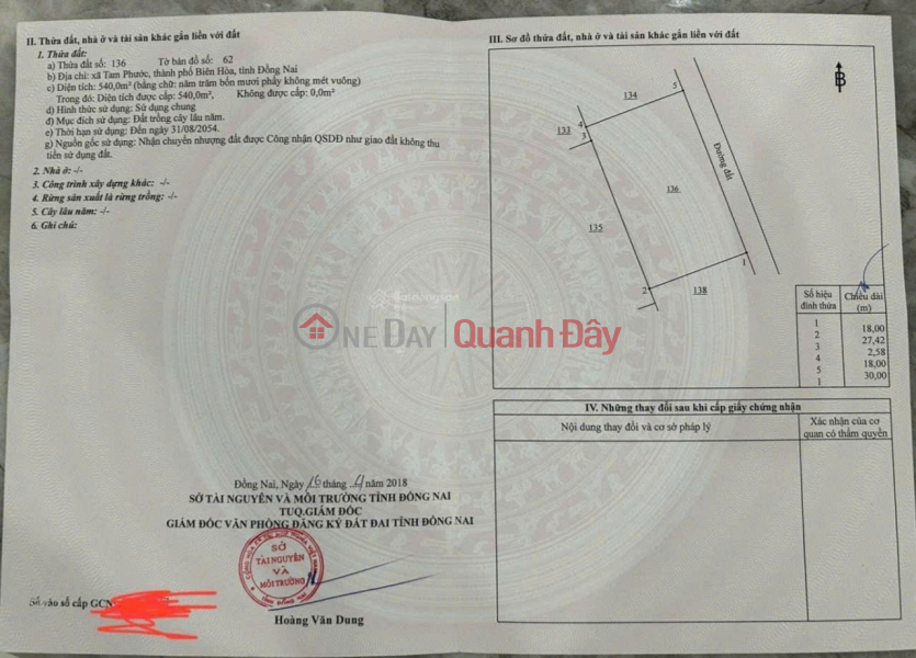 GOOD LOCATION - PROFITABLE INVESTMENT - Owner Sells Street Frontage Land in Tam Phuoc Ward, Bien Hoa, Dong Nai Sales Listings