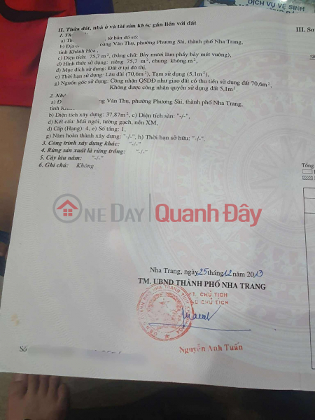 HOT PRODUCT FOR SALE: 2-STOREY HOUSE IN CITY CENTRAL CITY FRONTAGE ON HOANG VAN THU STREET, TWO-WAY SECTION, PHUONG SAI | Vietnam, Sales đ 7.5 Billion