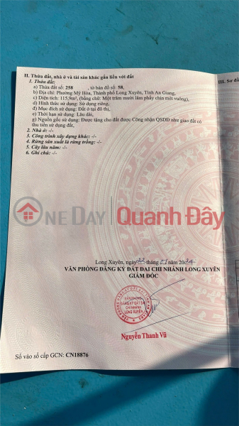 Property Search Vietnam | OneDay | Residential Sales Listings, BEAUTIFUL LAND - GOOD PRICE - URGENTLY FOR SALE Tay Khanh 5 Land, My Hoa Ward, Long Xuyen, An Giang