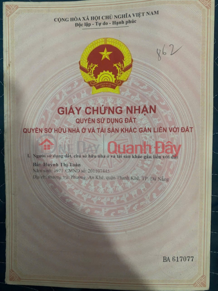 OWNER SELLING SINGLE-STORY HOUSE WITH MEZZANINE – CAR ACCESSIBLE ALLEY – In An Khe Ward, Da Nang Vietnam Sales | đ 2.98 Billion