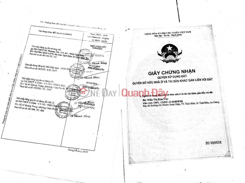 Land for sale with frontage on National Highway 91, Tinh Bien town, Tinh Bien ward, An Giang, Vietnam, Sales, đ 22 Billion