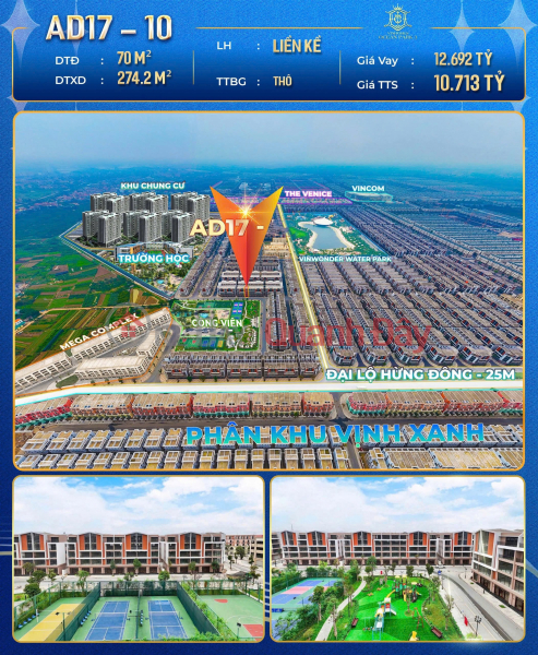 AD17-1X – BIỆT THỰ ĐẮT GIÁ TẠI OCEAN CITY! Niêm yết bán