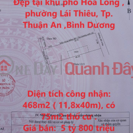 Đất Đẹp - Giá Tốt - Chính Chủ Cần Bán Nhanh Lô Đất Đẹp tại TP Thuận An, tỉnh Bình Dương _0