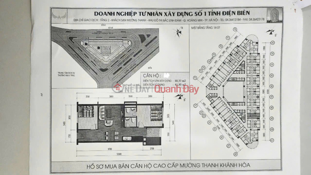 đ 2.8 Billion MUONG THANH NHA TRANG APARTMENT FOR SALE, RIGHT AT TRAN PHU BRIDGE - PRICE ONLY 2.8 BILLION!