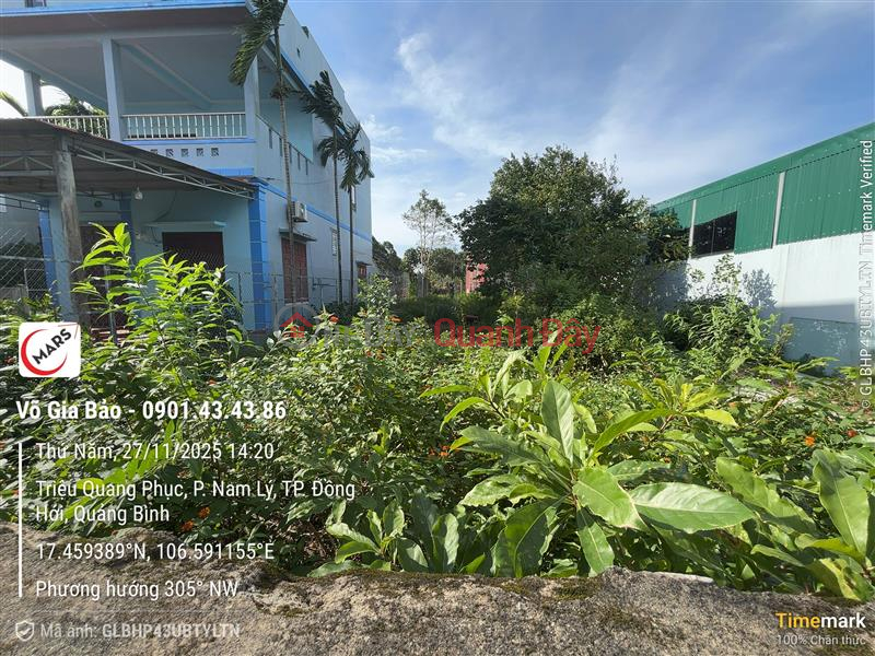 Bán đất ngõ Triệu Quang Phục, Đồng Hới giá 1.2 tỷ TL Niêm yết bán