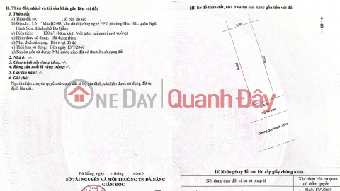 Land for sale near FPT - Opposite the wall of Hy Vong Primary, Secondary and High School. _0
