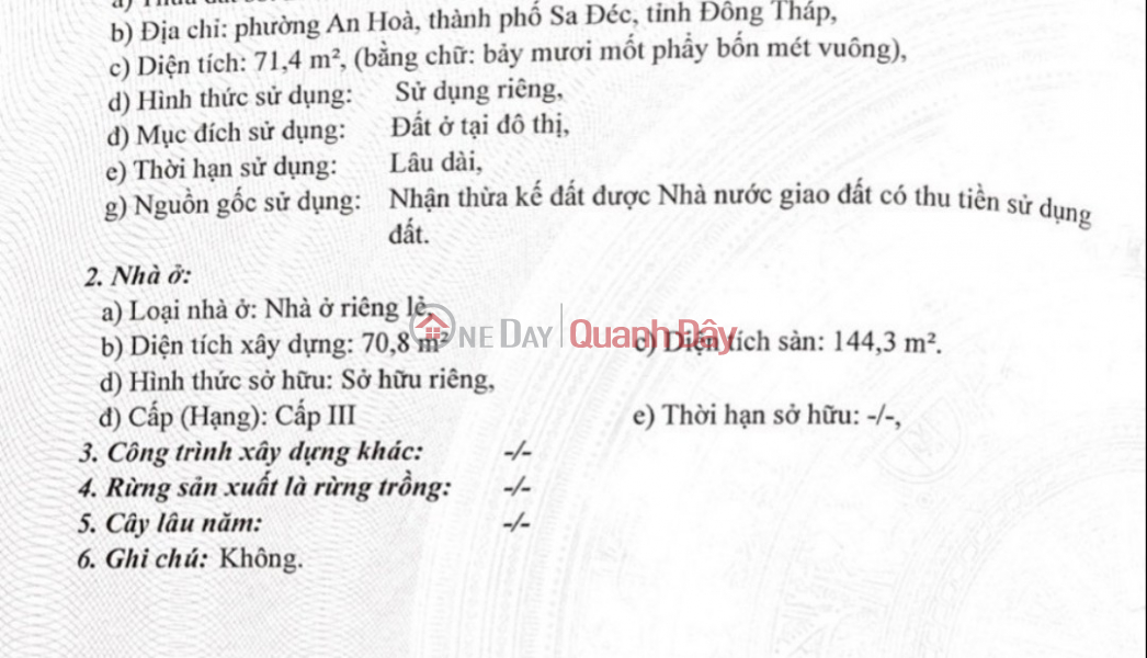 đ 2,75 tỷ, Bán Nhà phường An Hòa Sa Đéc, Đồng Tháp chỉ 2 tỷ 750 triệu