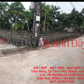 ĐẤT ĐẸP - MẶT TIỀN - Bán GẤP Lô Đất Tiềm Năng Tại Thôn Phú Thanh, xã An Phú (cũ),Hà Nội _0