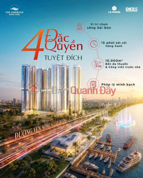 The Emerald River Park: A highly sought-after opportunity to own a riverside apartment for only 48 million VND\\/m2. Sales Listings